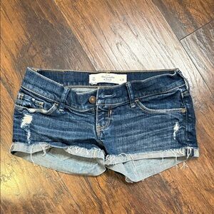 Abercrombie & Fitch Dark Blue Jean Shorts